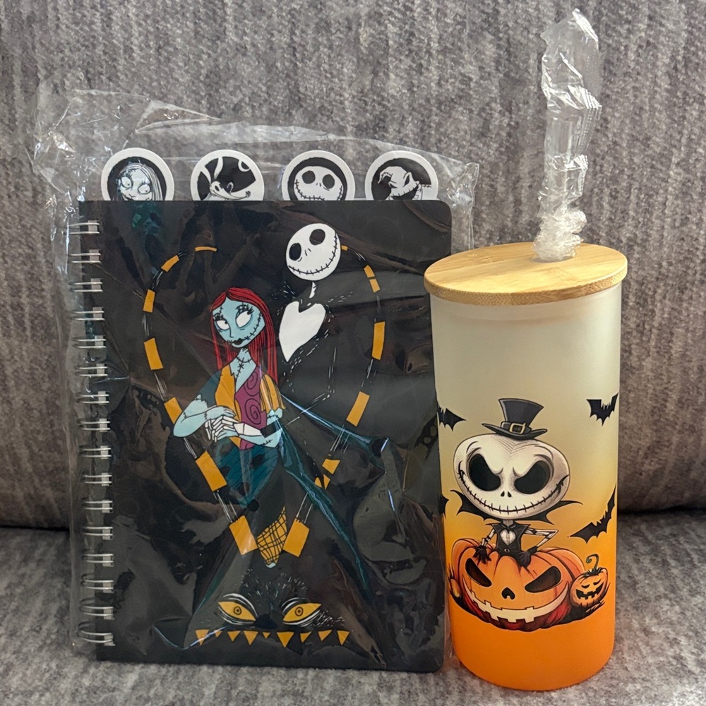 Nightmare Before Christmas Notebook and Tumbler Set -